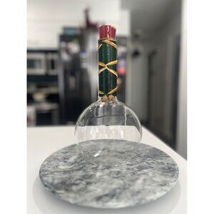 1950s Mid-Century Modern Wine Pyrex Glass Decanter